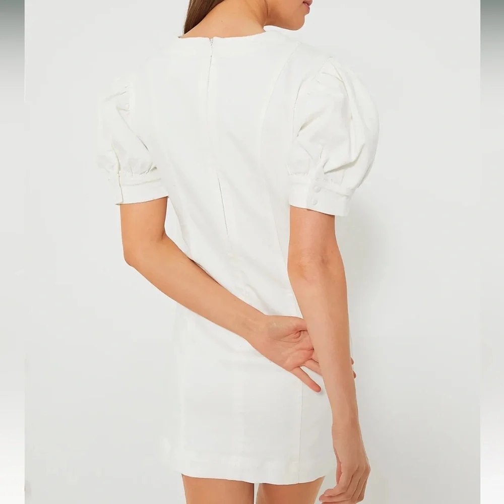 HYACINTH HOUSE White Stretch Denim Juniper Mini Dress - Picture 5 of 13